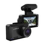 LAMAX T10 Real 4K Dashcam with GPS, Speed Camera Allerts (50 countries), WiFi + mobile app, 170° wide-angle, magnetic holder, 2.45" display, Full HD 60 FPS, additional rear camera