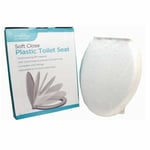 White Toilet Seat Soft Slow Close Plastic ASHLEY Quick Release Toilet Loo Seat