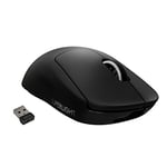 Logitech G PRO X SUPERLIGHT Souris Gaming sans Fil, Capteur Gaming HERO 25K, 25 600 PPP, Ultra-Léger avec 63g, 5 Boutons Programmables, Batterie Longue Durée, PC/Mac - Noire