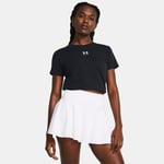 Haut à manches courtes Under Armour Rival Core pour femme Noir / Blanc L