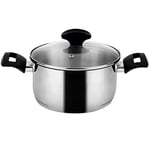 Fagor Casserole en acier inoxydable 18/10 avec couvercle Ø 18 cm