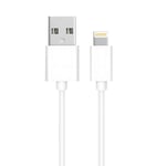 APM 570358, Cordon USB-A/Lihtning, Connecteurs Male/Male, pour la Chare et la Synchronisation, 1.5 m de Long, Compatible Appareils Apple Dont Smartphones et Tablettes, Blanc