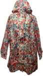 Joules Coat UK 10 GoLightly Cream Floral Packaway Jacket Waterproof Mac 206185