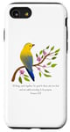 Coque pour iPhone SE (2020) / 7 / 8 Romans 8:28 All Things Verse de la Bible avec motif fleur et oiseau