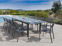 Table De Jardin Milos Extensible En Aluminium Pour 10/12 Personnes