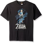 Nintendo Men's Breath of The Wild Zelda Paint T-Shirt, Black, S