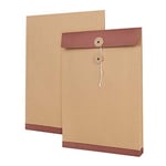 10Pcs Porte-documents Pochette Document Papier Kraft Dossier de Fichier Portable Chemises Epais Sac Enveloppe de Fichiers Stockage File Folder Sac Organisateur Rangement Bureau Scolaire