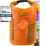 Sac Étanche 5L Dry Bag - (Orange) Sac Imperméable avec Fermeture Roll Top Et Bandoulière | Natation, Plage, Canoë, Stand Up Paddle, Plongée