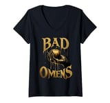 Womens Bad Omens Apple Hand V-Neck T-Shirt