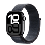 Apple Watch Series 10 (GPS + Cellular) • Aluminiumboett gagatsvart, 42 mm • Sportloop svartlila