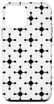 Coque pour iPhone 12 mini White Black Molecule Atom Connected Dot Monochrome Pattern