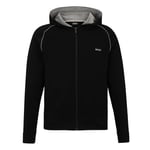 BOSS Mens Mix&Match Jacket H Embroidered-Logo Zip-up Hoodie in Stretch Cotton