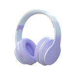 Usoun Bluetooth Headphones Over-Ear,Kids Wireless Bluetooth Headphones with Mic,Foldable Wireless/Wired Stereo Headset,TF Card,Kids Headphones for Boys Girls Travel School Cellphone Tablet PC (Purple)