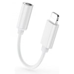 Adaptateur pour iPhone vers Jack 3.5mm Audio pour iPhone X 8 8+ 7+ Blanc BLUETOO