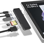 Surface Pro 9 Hub Docking Station Multi Port 6-In-2 Avec Thunerbolt4 Usbc 4K Display 40Gbps Data Pd Charging|Hdmi|Usb3.0|Microsd Tf Sd Card Reader Pour Microsoft Surface Pro X|8|9