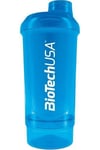 BioTech USA - Wave+ Shaker, Blue - 500 ml. (+ 150 ml.)