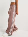 Adidas Originals Womens 3-Stripes French Terry Wide Leg Joggers - Brown