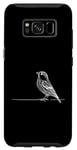 Coque pour Galaxy S8 Line Art Oiseau et Ornithologue Pin Siskin