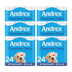 Andrex Toilet Rolls x144 Classic Clean Fragrance-Free 2 Ply Toilet Paper Rolls