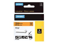 DYMO RhinoPRO - Bande vinyle adhésive permanente - orange - Roll (1.9 cm x 5.5 m) 1 rouleau(x) - pour DYMO ILP219; Rhino 4200, 6000, 6000 Hard Case Kit; RhinoPRO 3000, 5000