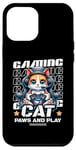 Coque pour iPhone 12 Pro Max Paws And Play Jeu vidéo chat pour hommes, garçons, femmes, enfants