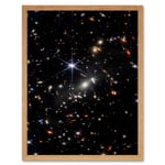 NASA James Webb Space Telescope Deep Field Image Stars Thousands Galaxies Photo Art Print Framed Poster Wall Decor 12x16 inch