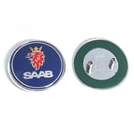 68mm 2 3-stifts Saab Bil Front Huv Emblem Baklucka Stötfångare Märke för Saab 9 3 9 5 9-3 9-5 Saab Emblem Dekal Tillbehör Yalo Rear Blue