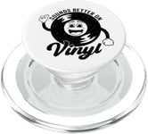 Disque vinyle rétro amusant avec citation Sounds Better On Vinyl PopSockets PopGrip pour MagSafe