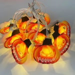 1,5 m 10 Led Halloween Kurpitsa Ghost Luurankot Bat Spider Led Light String Festivaalibaari Kotijuhlasisustus Halloween-koriste