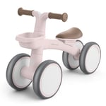 Kikka Boo ZIPI Vélo sans Pédales Bébé Vélo à roulettes Vélo Bébé avec Panier Réglable Jouet Enfant Cadeau Bébé Rose