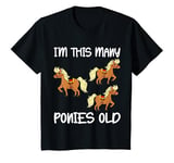 Youth I'm This Many Ponies Old Girls 3rd Birthday 3 Years Pony T-Shirt