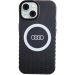 Coque AUDI en TPU rigide avec Logo MagSafe pour Apple iPhone 15/14/13 6.1 - noir