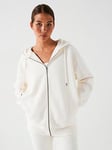 Everyday The Essential Oversized Zip Through Hoodie, Ecru, Size 14, Women