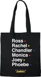 FRIENDS TOTE BAG ROSS, RACHEL, CHANDLER…», REFERENCE : BWFRIENBB002, NOIR, 38 X 40 CM