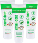 EMMI®-LEPT-ultraääni hammastahna "Fresh", piparminttumaku, vegaaninen ja gluteeniton, 3x 75 ml