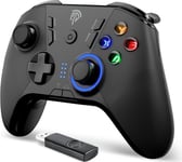 Manette Pc Ps3 Steam Sans Fil Rechargeable 9110 2.4g Controller Pc Gamepad Joystick Ps3 Avec Double Vibration Et Turbo Compatible Pour Pc Ps3 Steam Tesla Android Tv Box Et Switch Noir