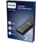 Philips External SSD 2TB Ultra speed Space harmaa