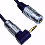 2m PURE Right Angle 90 Degree 3.5mm Jack to Socket Extension Cable [008603]