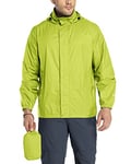 33,000ft Men's Lightweight Waterproof Outdoor Jackets Windproof Rain Shell Jacket Packaway Hooded Raincoat for Golf Fishing Cycling Chartreuse L