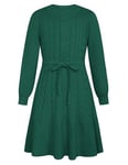 GRACE KARIN Robe tricotée Blanche pour Filles Col Rond Robe Pull Automne Hiver Robe de soirée Robe de Loisirs 12-14 Ans/Vert -7