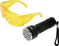 Vorel Flashlight Uv 21 Led 3 X 1.5V + Glasses (82756)