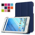 Housse Acer Iconia One 8 B1-850 Cuir Style bleue avec Stand - Etui coque bleu de protection tablette Acer Iconia One 8 B1-850 - accessoires pochette XEPTIO !