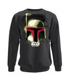 Star Wars - Boba Fett's helmet - Men's charcoal round neck sweatshirt - XL