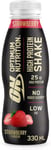 12 xOptimum Nutrition  High Protein Strawberry Shake RTD'S 330ml