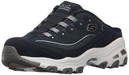 Skechers Women's D'lites Sneaker, Navy White, 2 UK