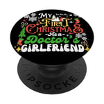 Mon premier Noël en tant que petite amie d'un médecin New Doctor GF BF PopSockets PopGrip Adhésif