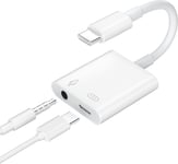 NÖRDIC USB-C til 3,5 mm lydadapter, USB-C hodetelefonadapter og PD 60W lading