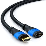 deleyCON 0,5m HDMI Rallonge - Compatible avec HDMI 2.0a/b/b/1.4a - UHD 4K HDR 3D 1080p 2160p ARC - Noir