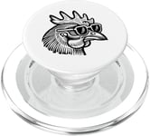 Illustration de poulet amusant et insolite Animaux de ferme Art PopSockets PopGrip pour MagSafe