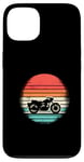 Coque pour iPhone 13 Moto vintage coucher de soleil